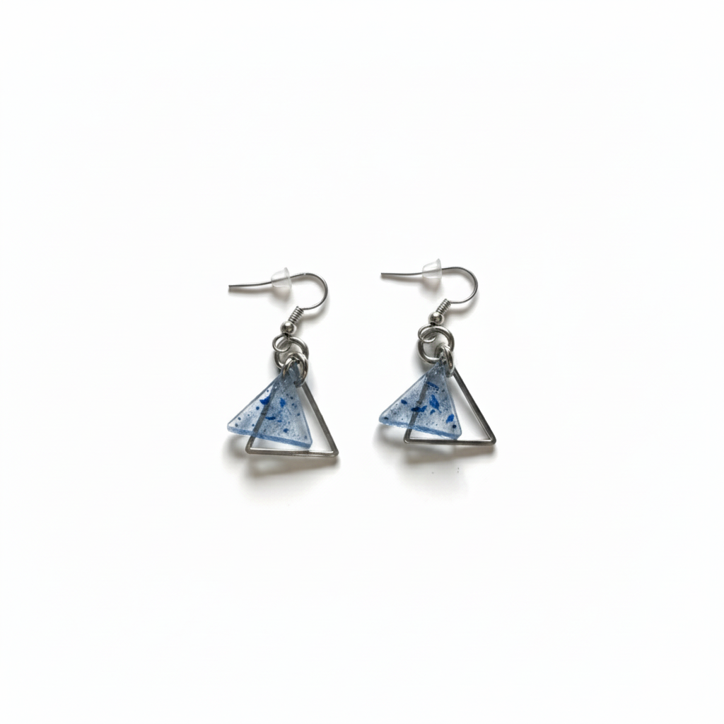 Earrings - Resin (Triangle Pendant & Frame)