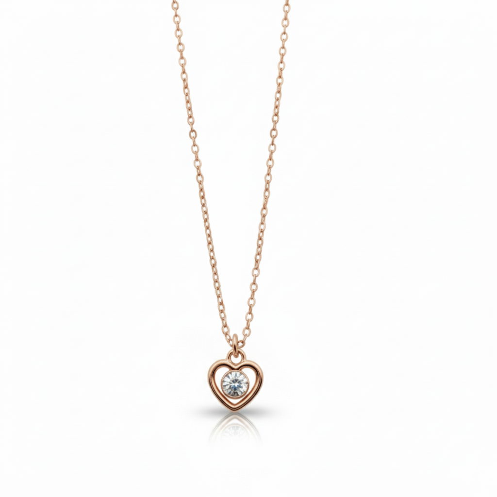 Necklace - Rose Gold (Heart)