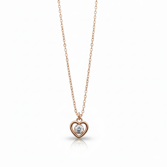 Necklace - Rose Gold (Heart)