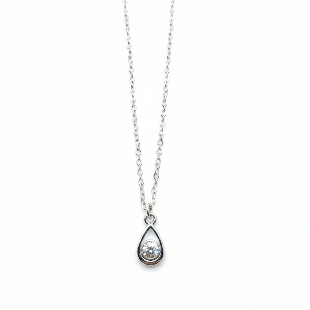 Necklace - Silver (Teardrop)