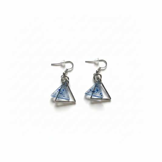 Earrings - Resin (Triangle Pendant & Frame)