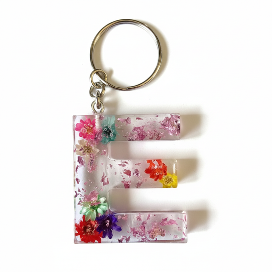 Keyring - Resin (Floral Letter)