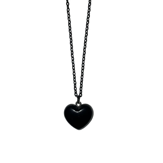 Necklace - Black (Heart)