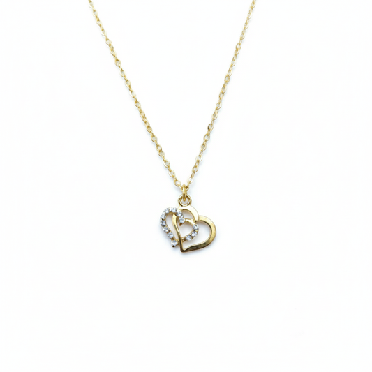 Necklace - Gold (Double Heart)