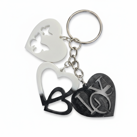Keyring - Resin (Love & Hearts)