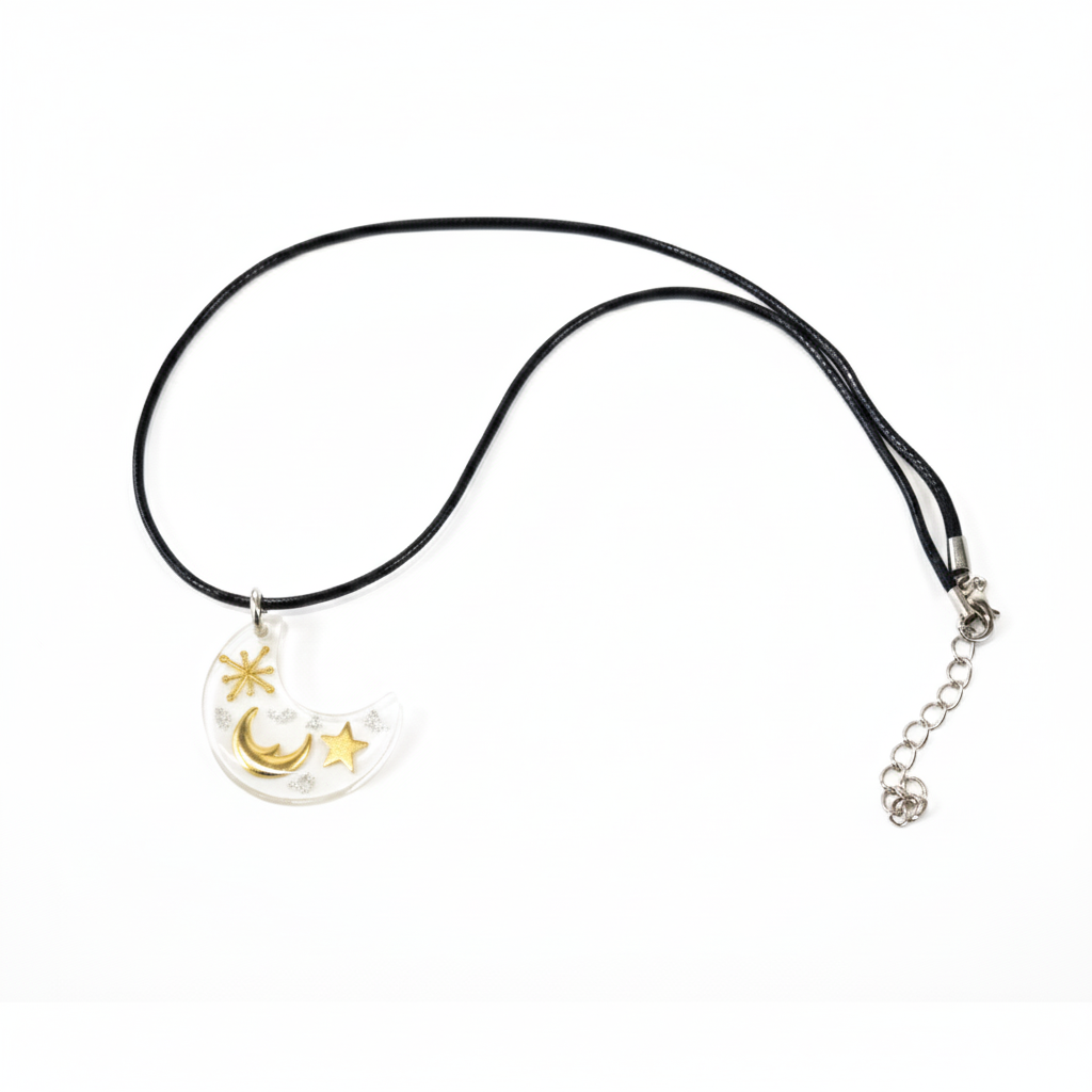 Necklace - Resin (Moon Pendant)