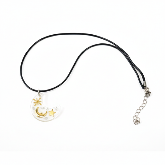 Necklace - Resin (Moon Pendant)