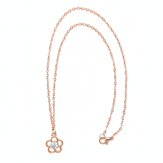 Necklace - Rose Gold (Flower)