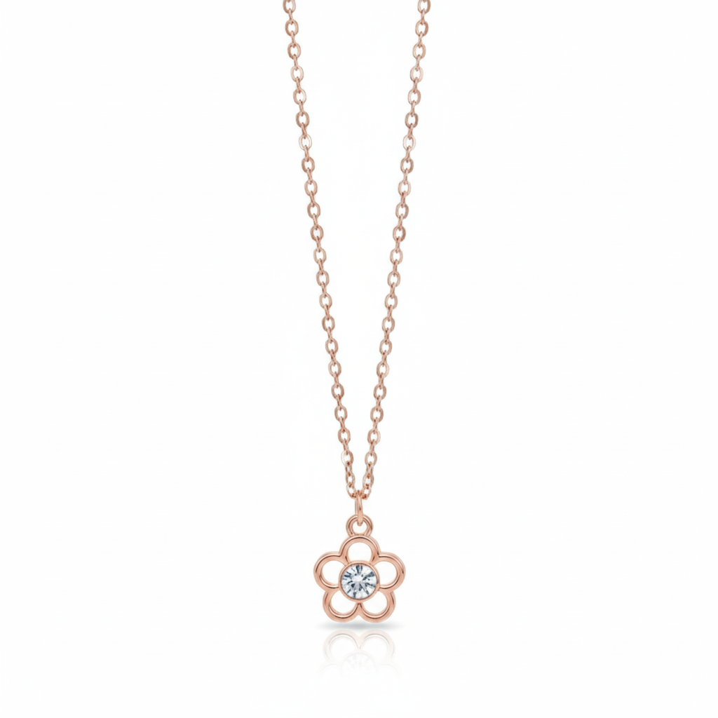 Necklace - Rose Gold (Flower)