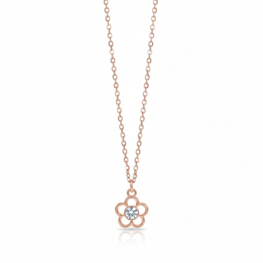 Necklace - Rose Gold (Flower)