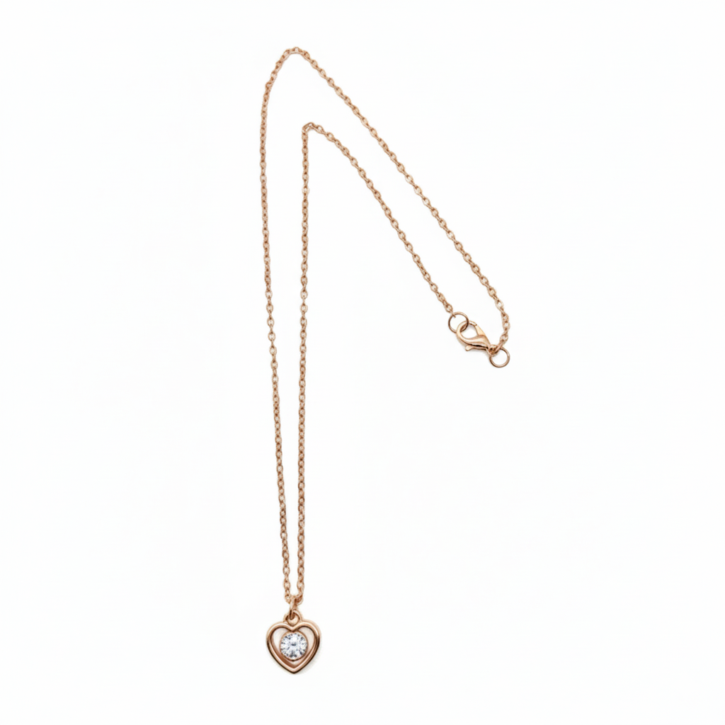 Necklace - Rose Gold (Heart)