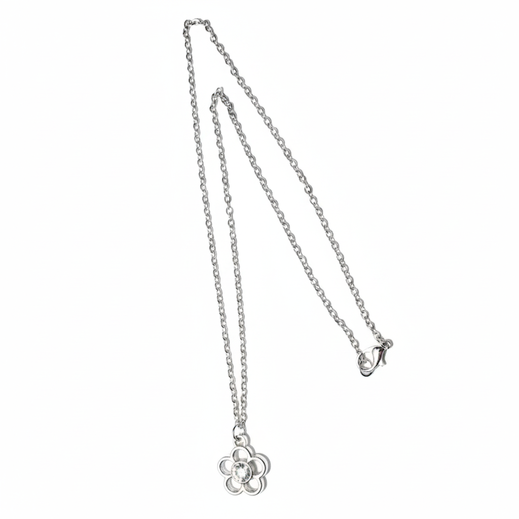 Necklace -Silver (Flower)