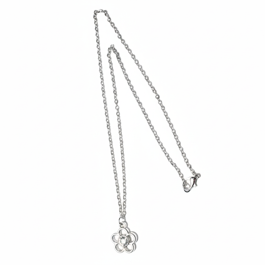 Necklace -Silver (Flower)