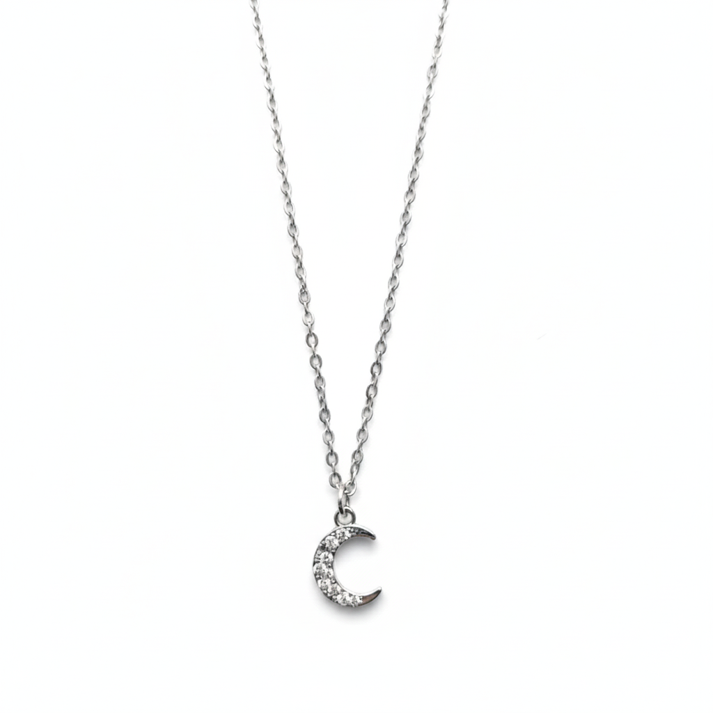 Necklace - Silver (Moon)