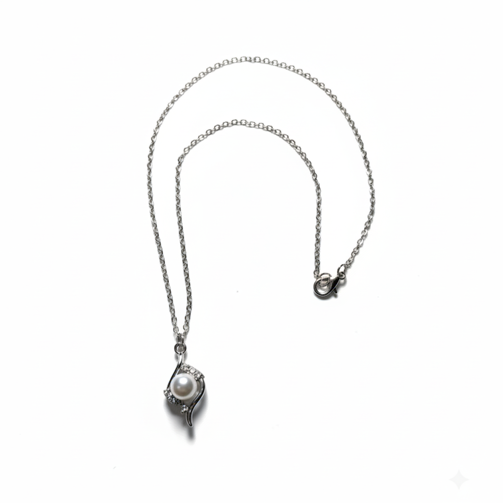 Necklace - Silver (Pearl)