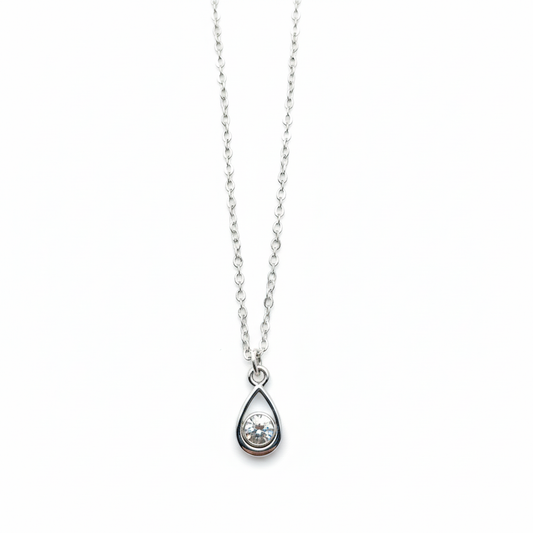 Necklace - Silver (Teardrop)