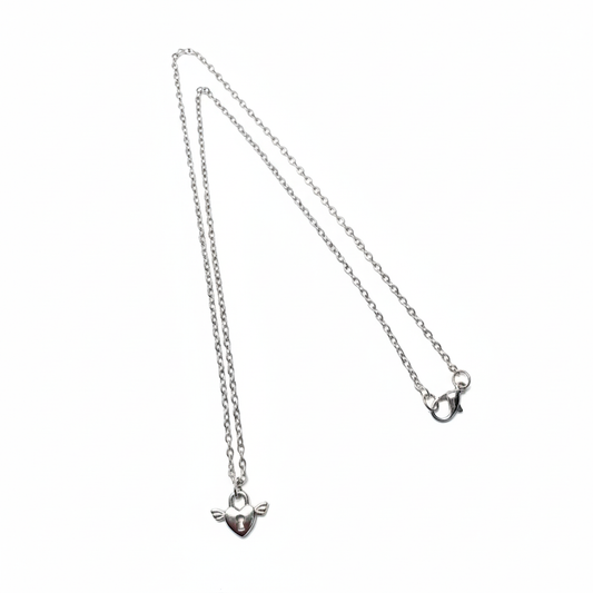 Necklace - Silver (Winged Heart)